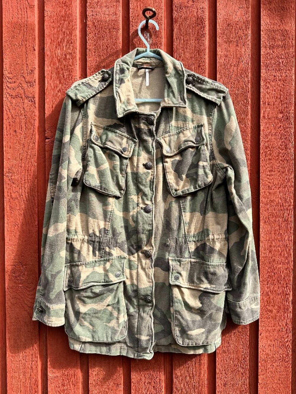 Free People Camo Utility Jacket